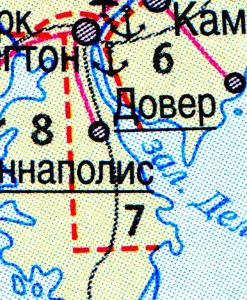 Карта Делавэра